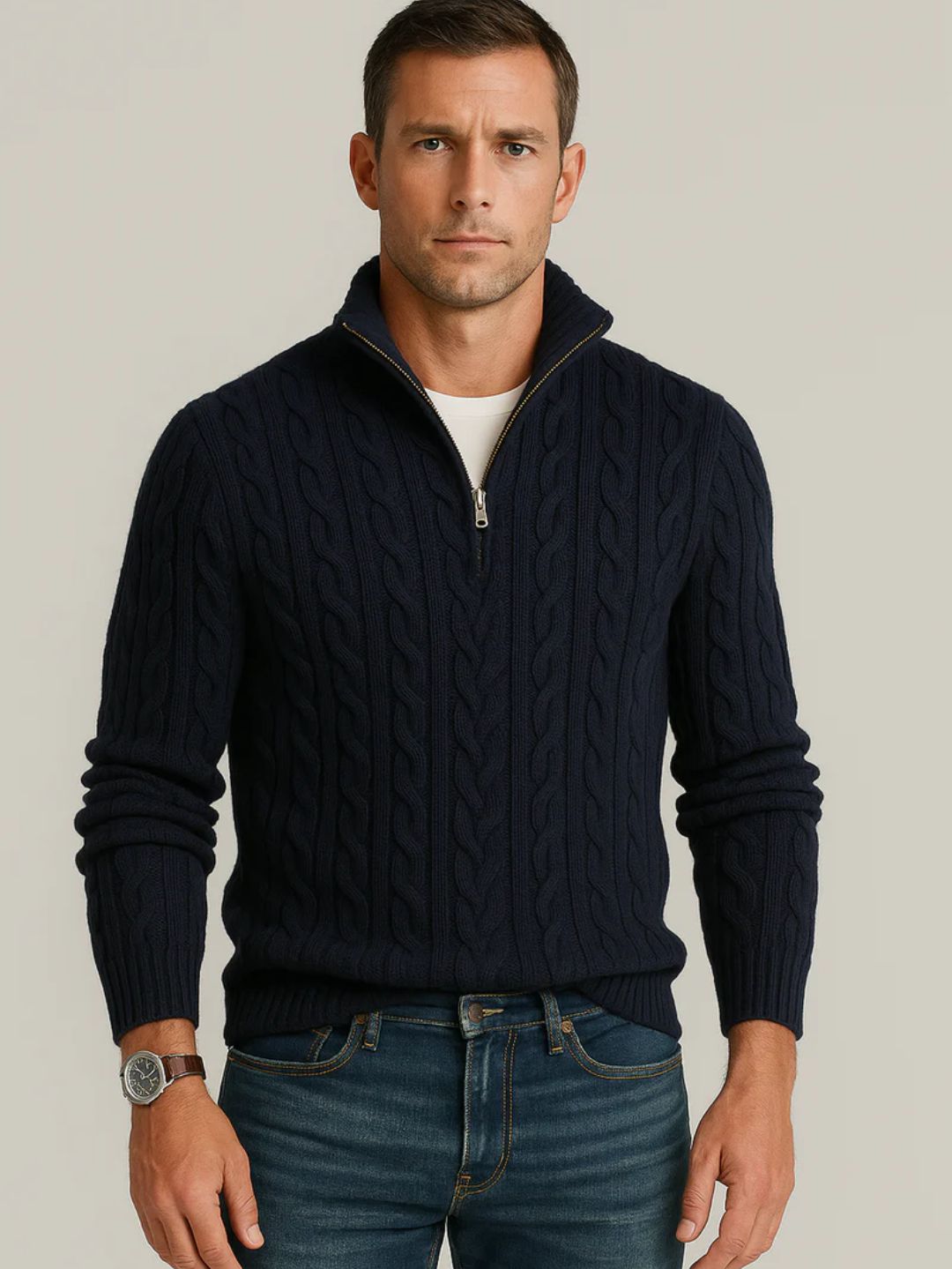 Pull Demi-Zip Highland Tricot