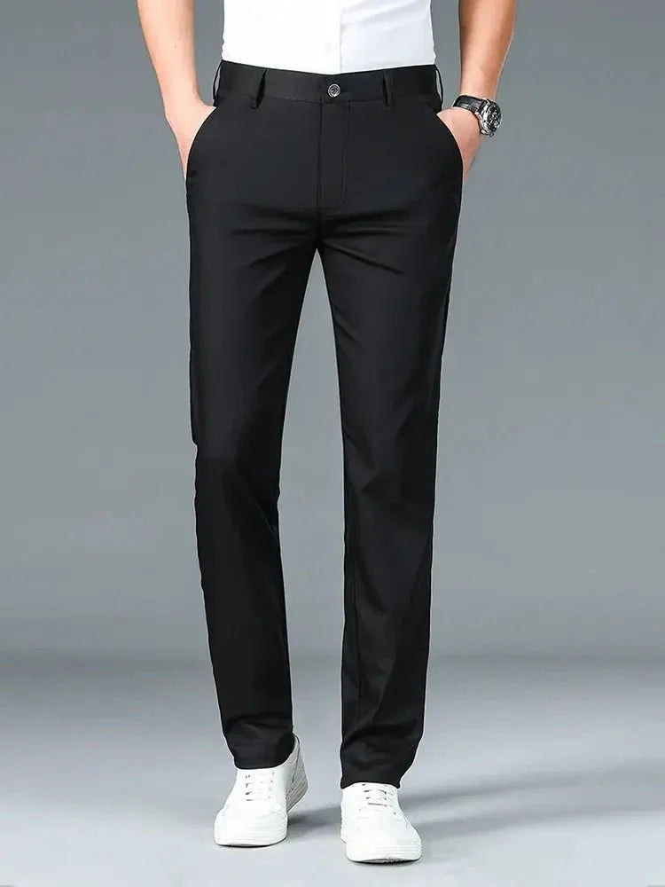Pantalon Minimaliste Droit en Fibre de Bambou