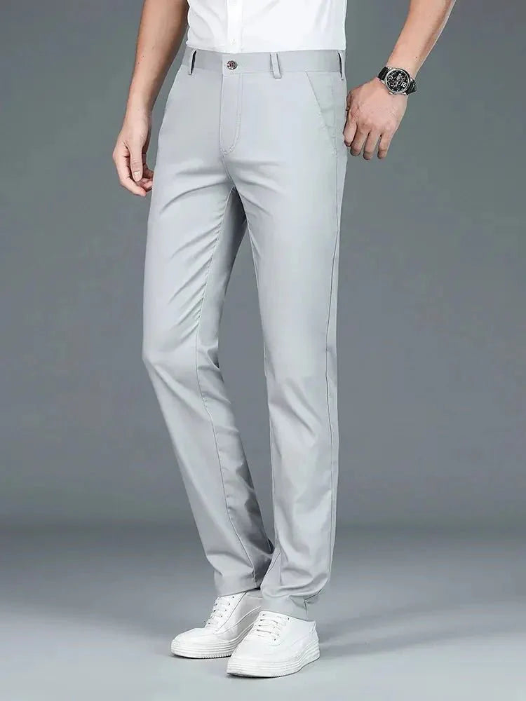 Pantalon Minimaliste Droit en Fibre de Bambou