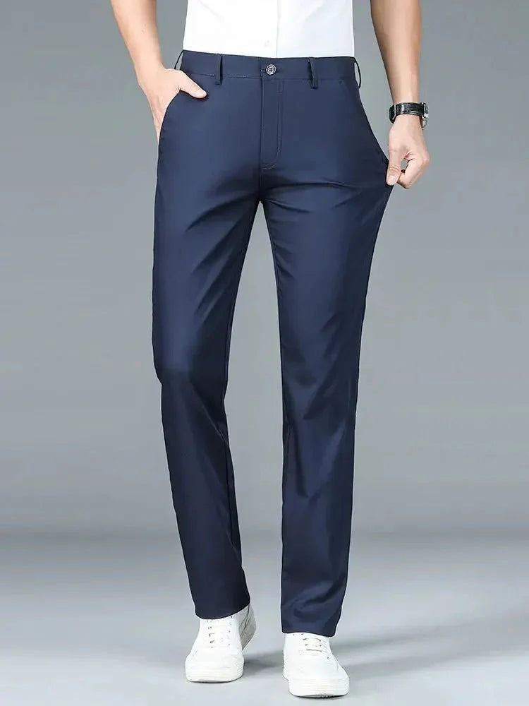 Pantalon Minimaliste Droit en Fibre de Bambou