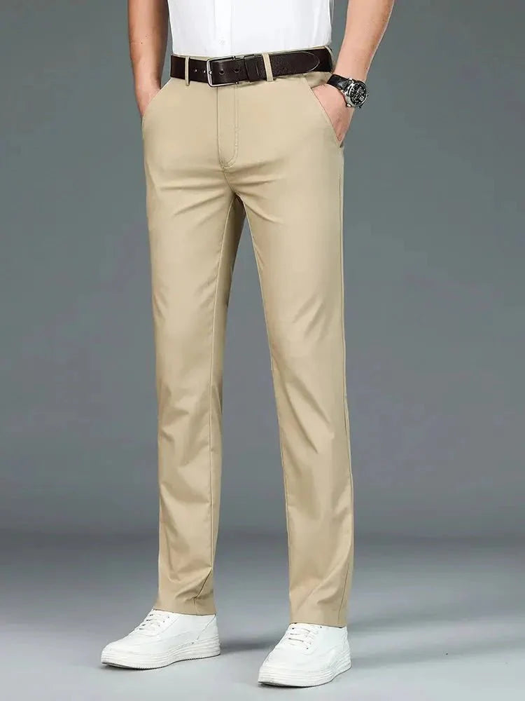 Pantalon Minimaliste Droit en Fibre de Bambou