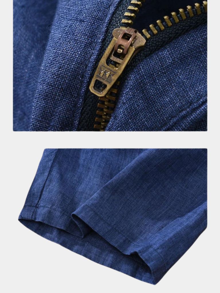 Short Bleu Horizon en lin