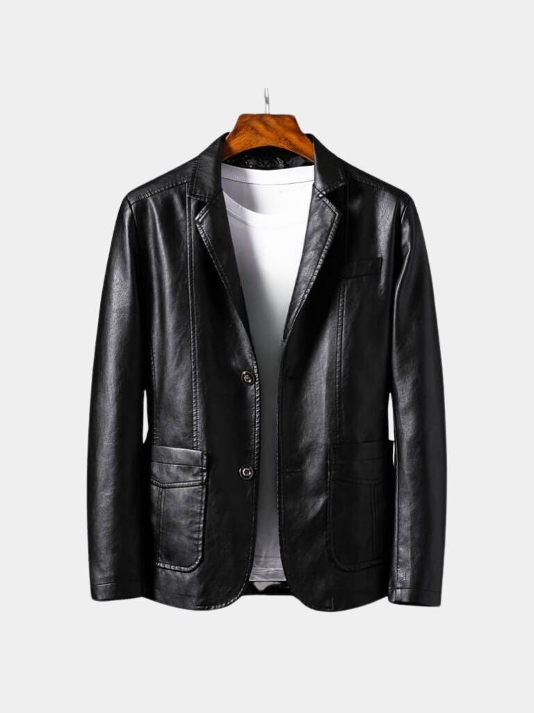 Veste en cuir caramel Bold
