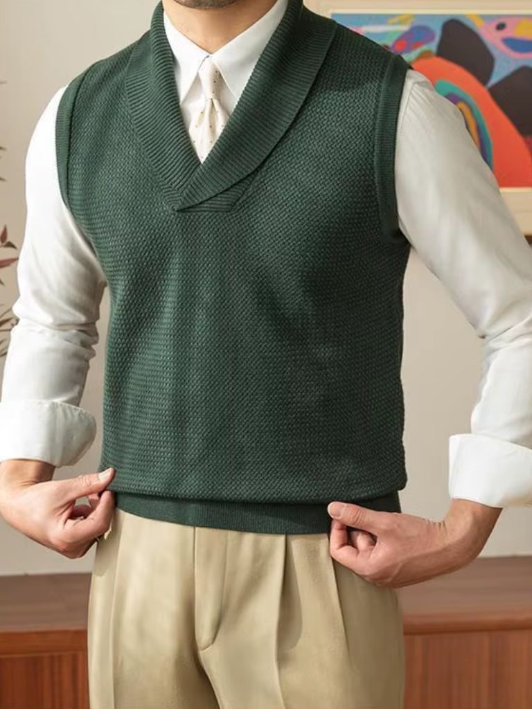 Gilet en Maille Style Britannique