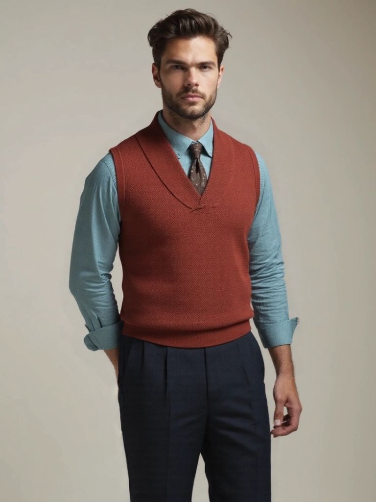 Gilet en Maille Style Britannique