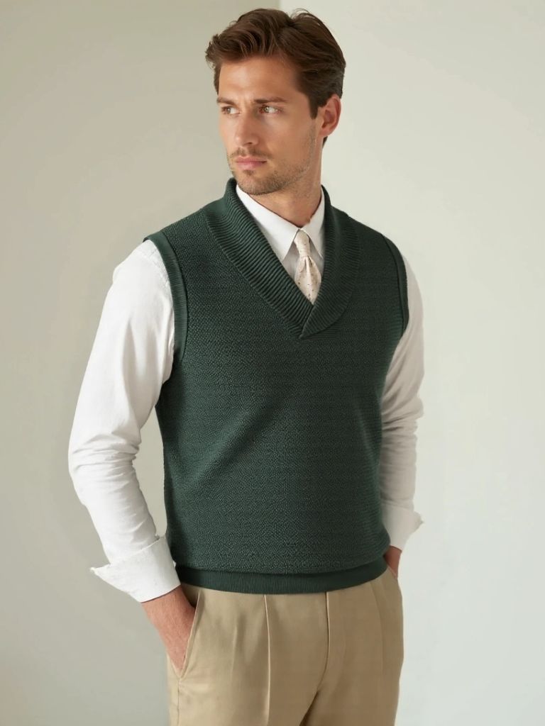 Gilet en Maille Style Britannique