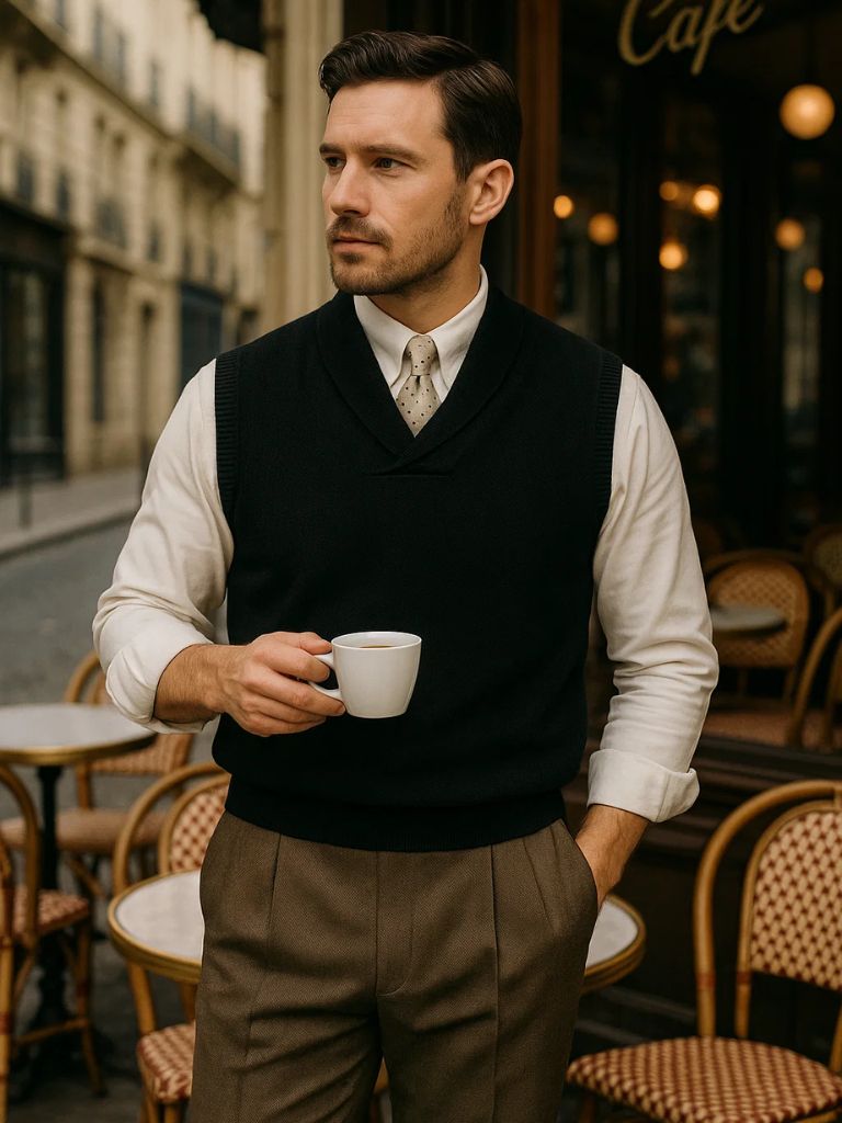 Gilet en Maille Style Britannique