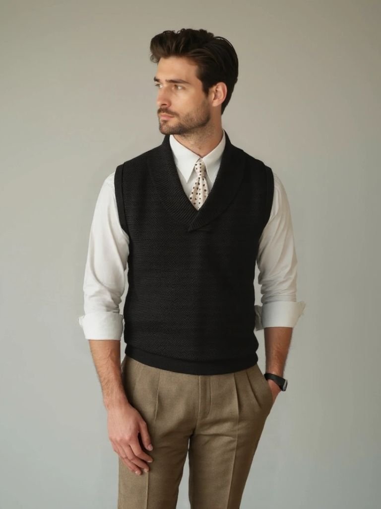 Gilet en Maille Style Britannique