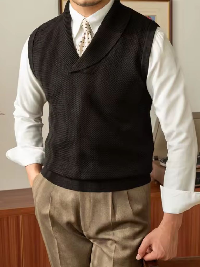 Gilet en Maille Style Britannique