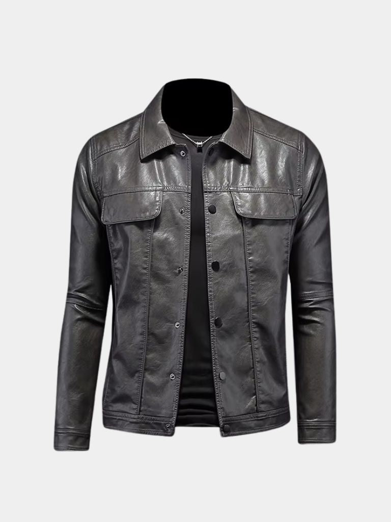 Veste en cuir bronze Rebel