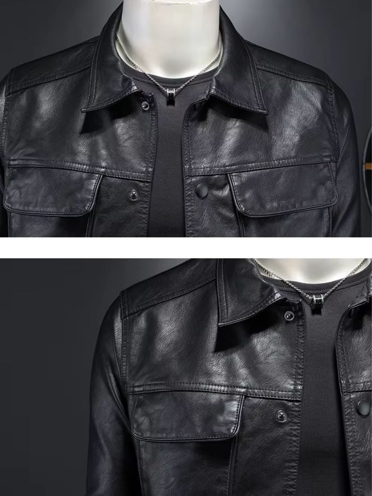 Veste en cuir bronze Rebel