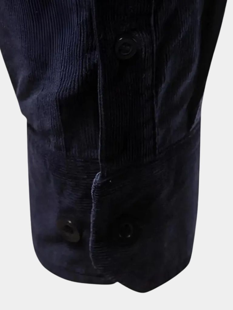 Chemise business casual en velours côtelé