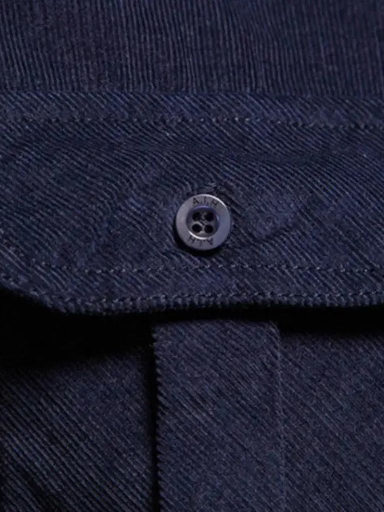 Chemise business casual en velours côtelé