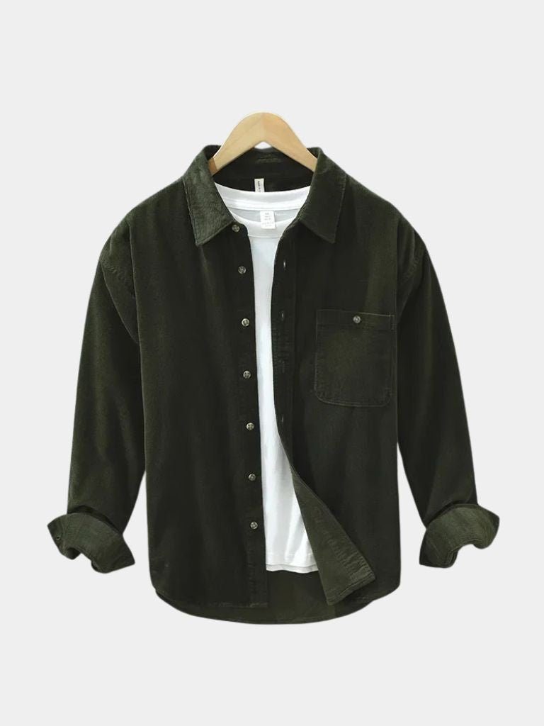 Chemise casual en velours côtelé