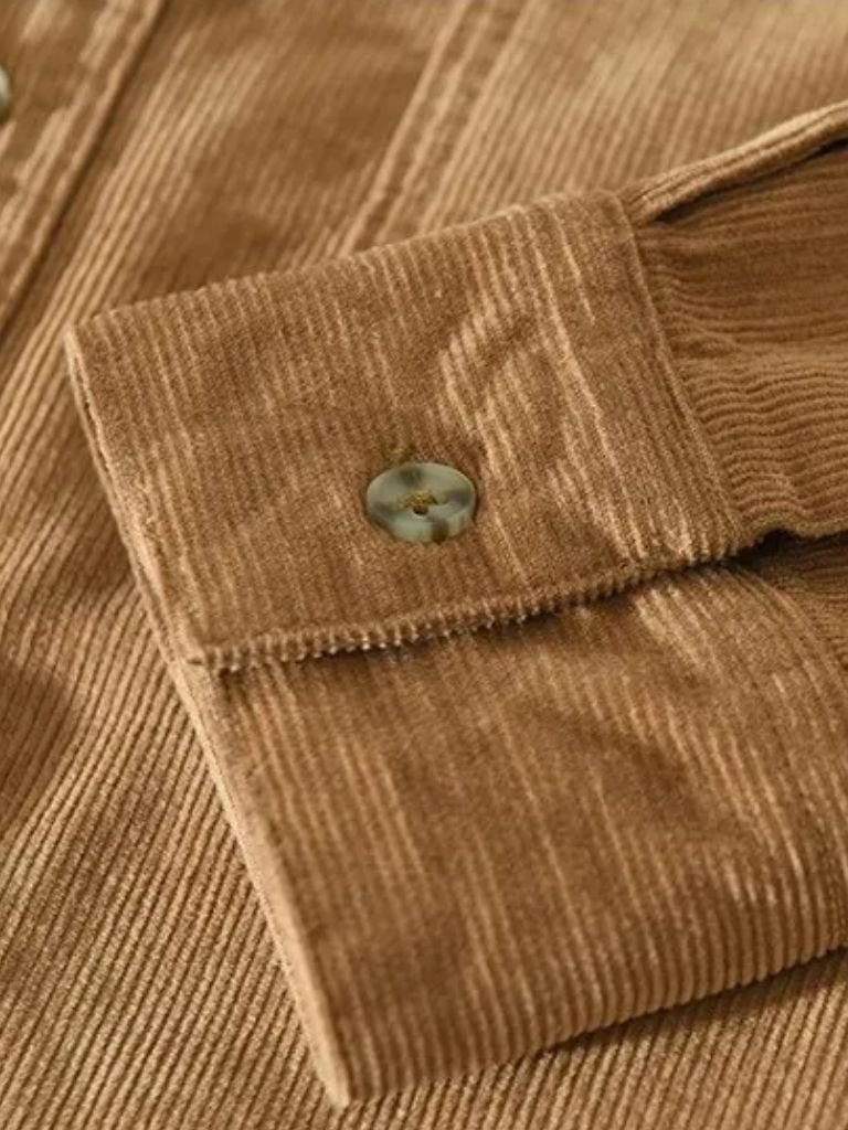 Chemise casual en velours côtelé