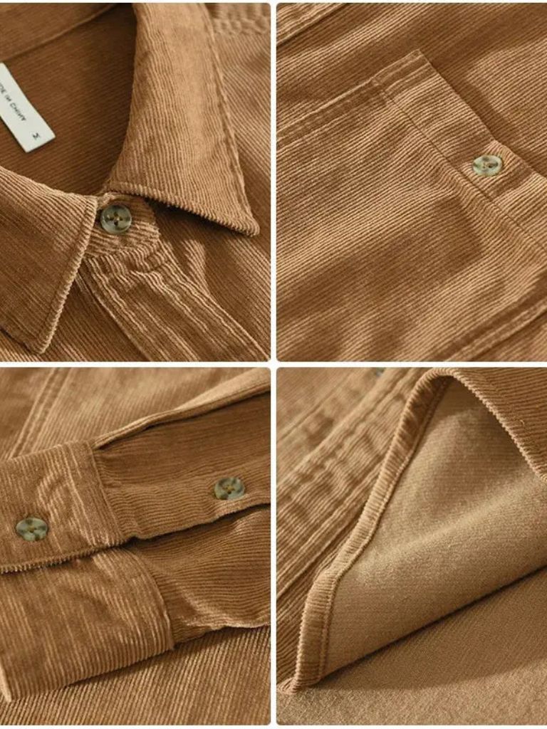 Chemise casual en velours côtelé