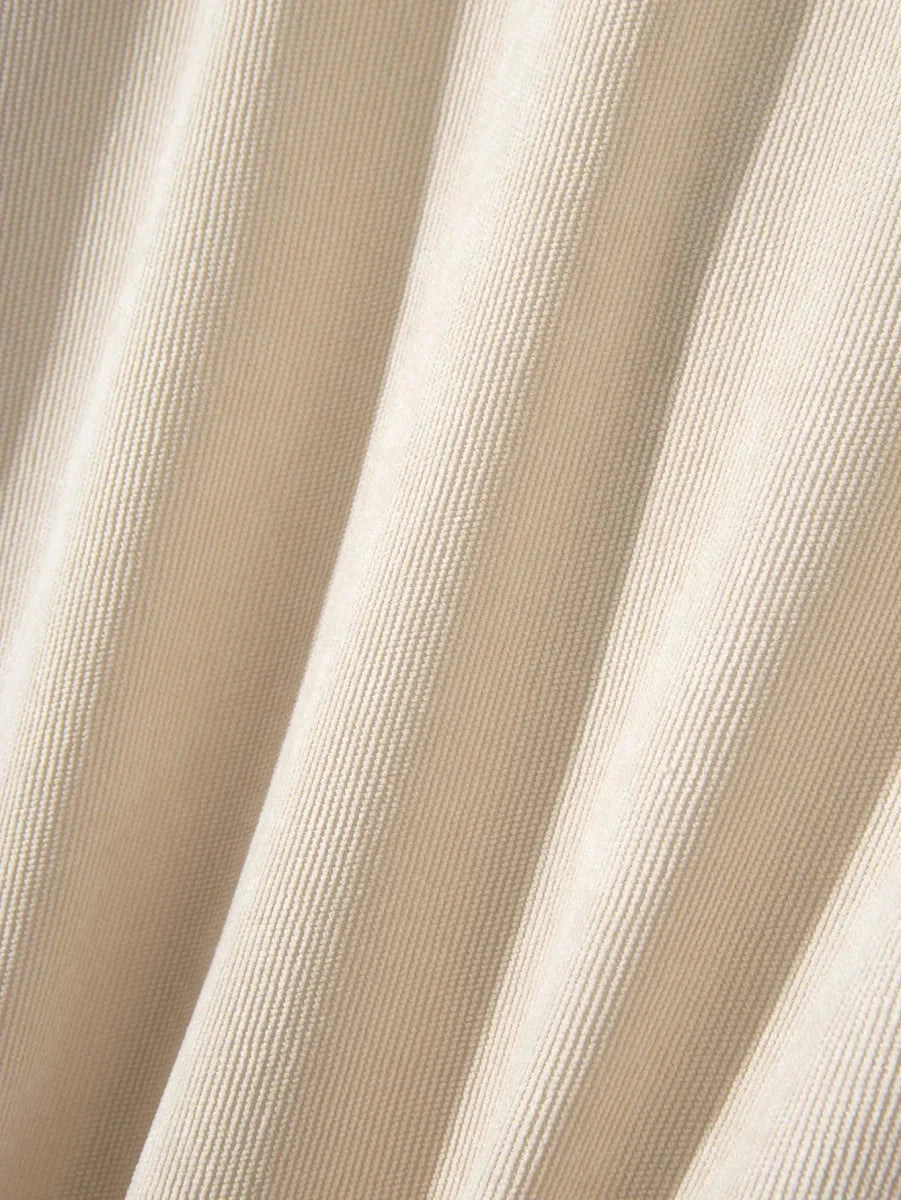 Chemise casual en velours côtelé uni
