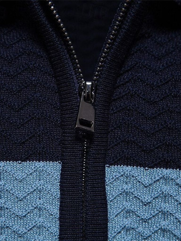 Polo zippé business manches courtes