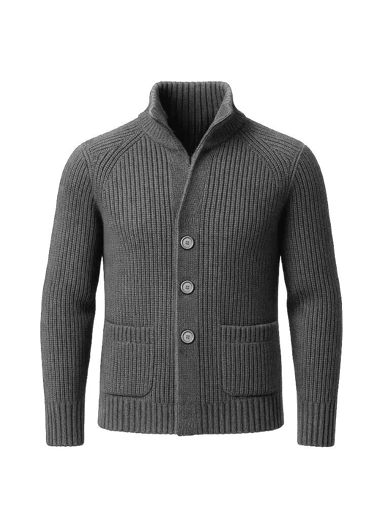 Cardigan Homme Col Montant Zippé