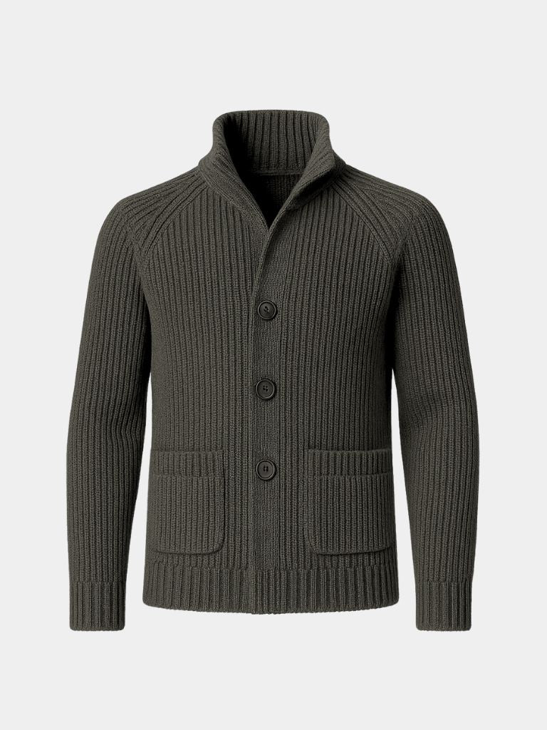 Cardigan Homme Col Montant Zippé