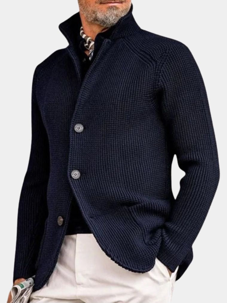 Cardigan Homme Col Montant Zippé