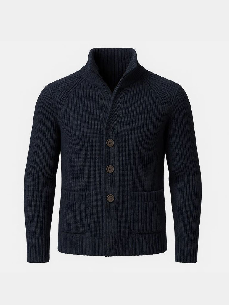 Cardigan Homme Col Montant Zippé
