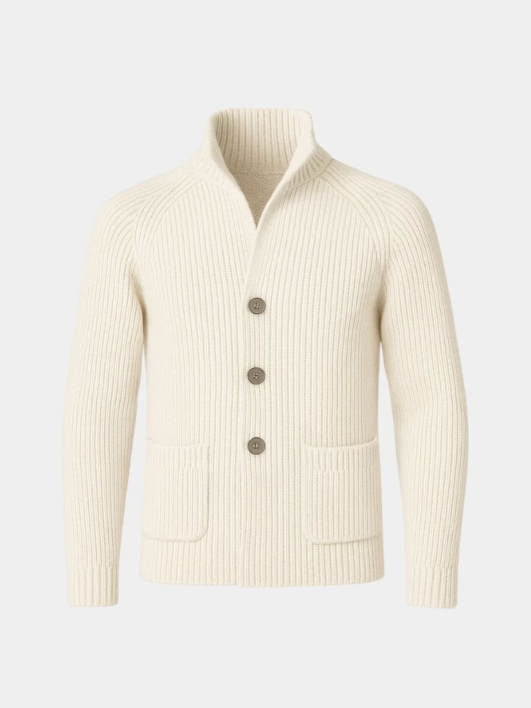 Cardigan Homme Col Montant Zippé