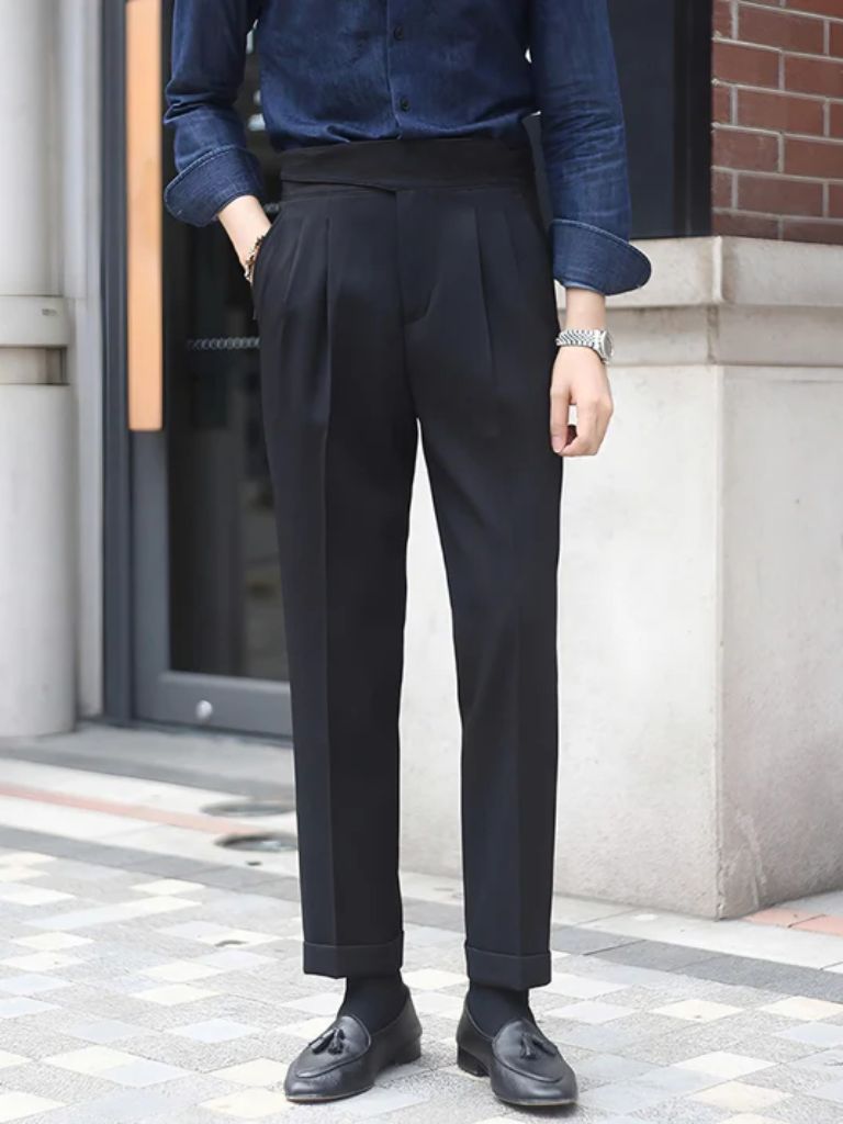 Pantalon Élégant en Velours Côtelé