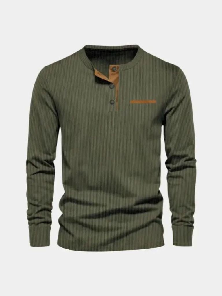 T-shirt manches longues en velours côtelé