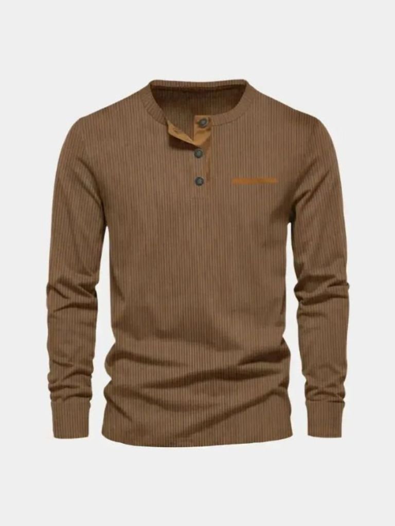 T-shirt manches longues en velours côtelé