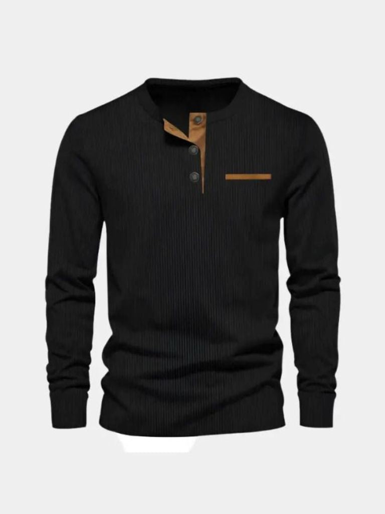 T-shirt manches longues en velours côtelé