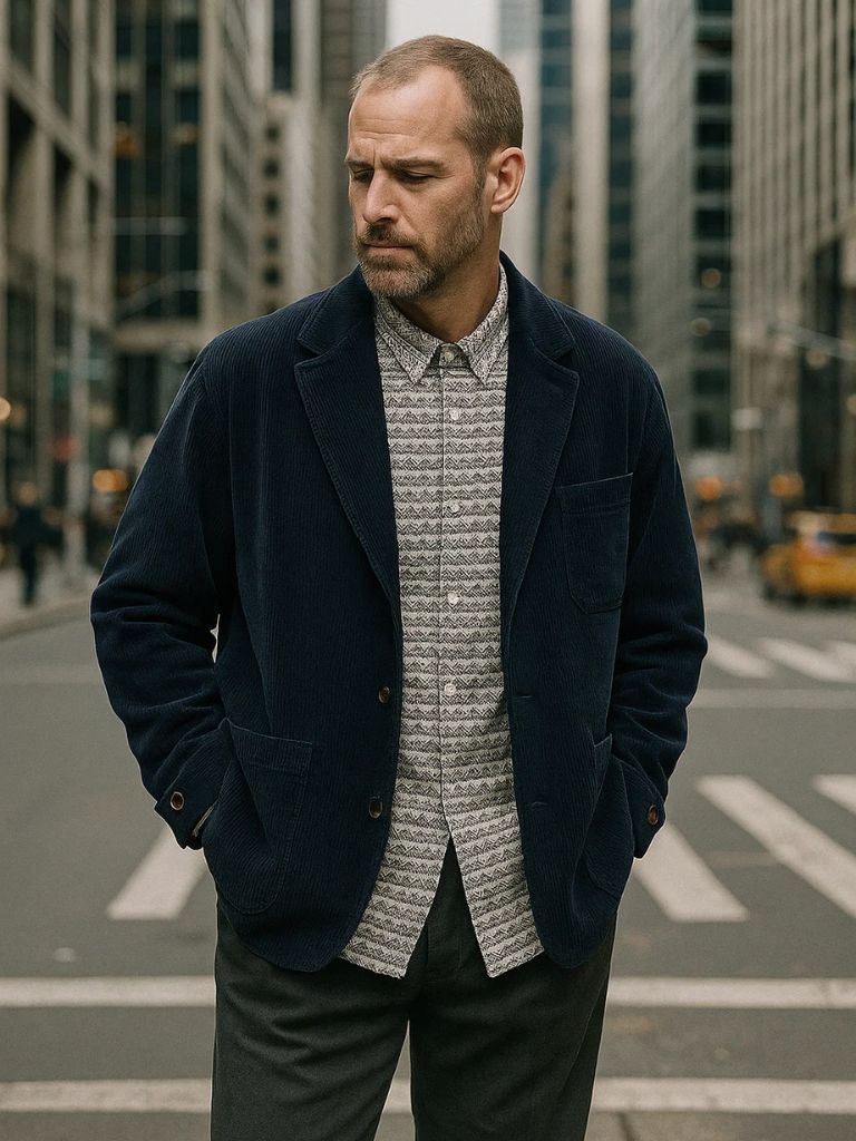 Blazer Velours Côtelé Homme