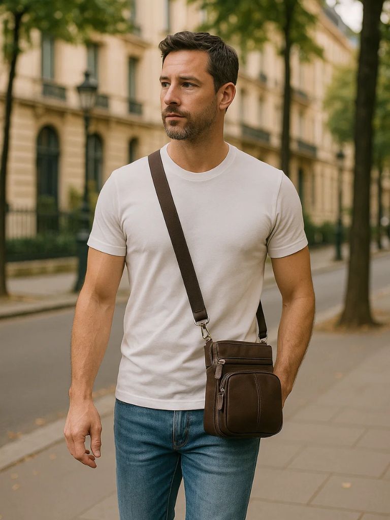 Sacoche en cuir bandoulière
