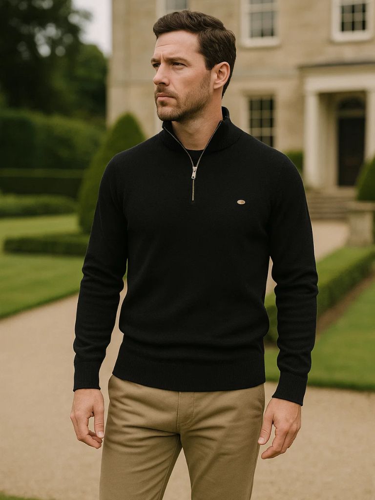 Pull Élégant à Quart de Zip