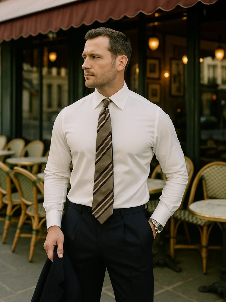 Chemise élégante col spearpoint