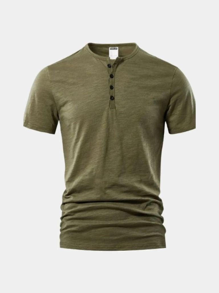 T-shirt Henley essentiel casual