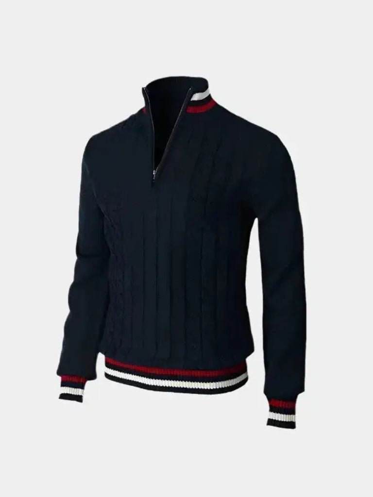 Pull Col Roulé Demi-Zip Essentiel