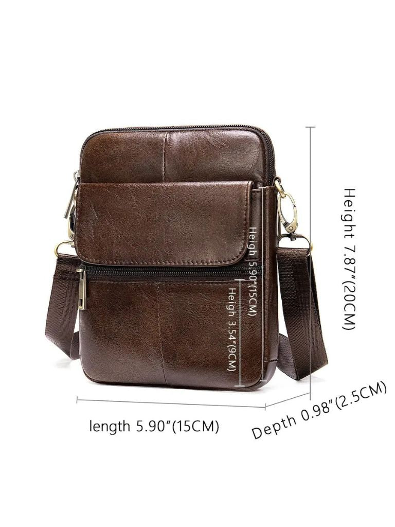 Sacoche en cuir essentielle à bandoulière