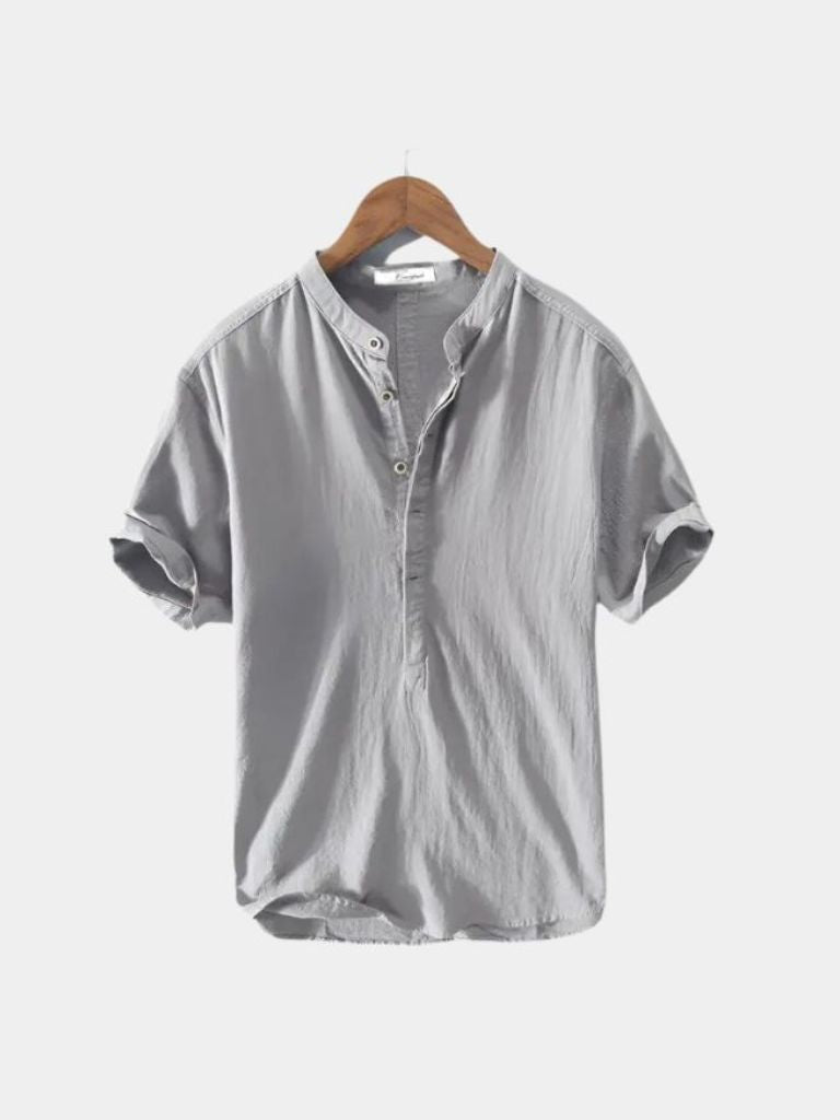 Chemise en lin à manches courtes essentielle