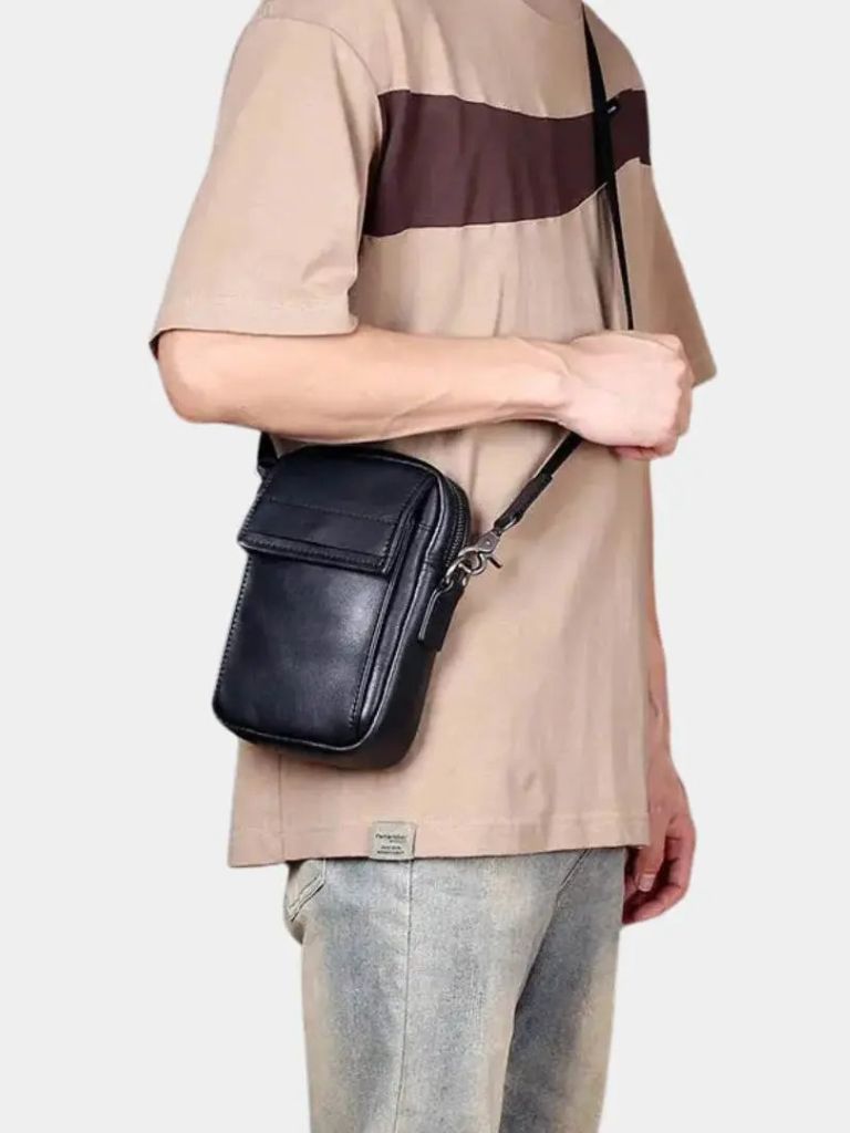 Sacoche en cuir essentielle petite taille