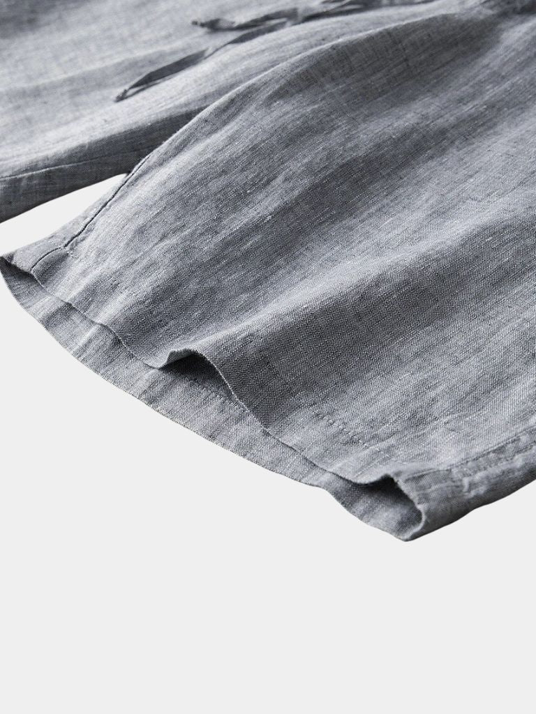 Short Gris Mariner en lin