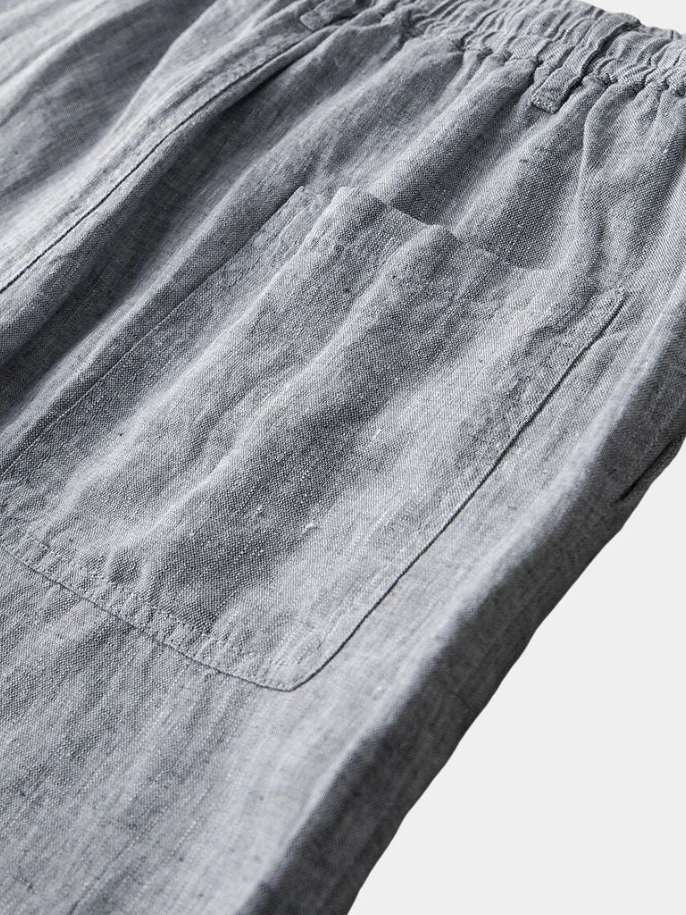 Short Gris Mariner en lin