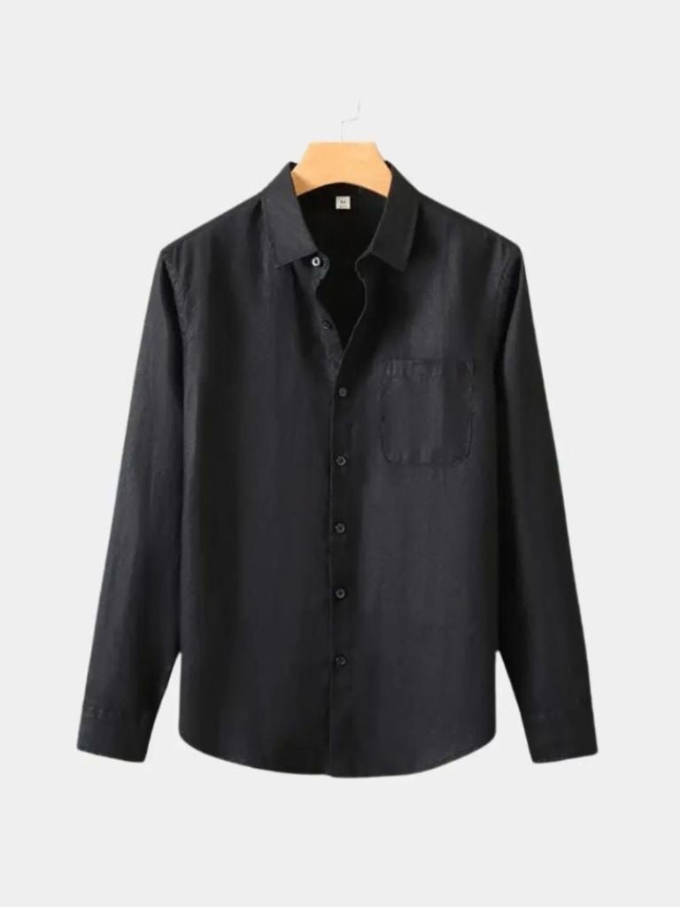 Chemise en lin essentielle à manches longues