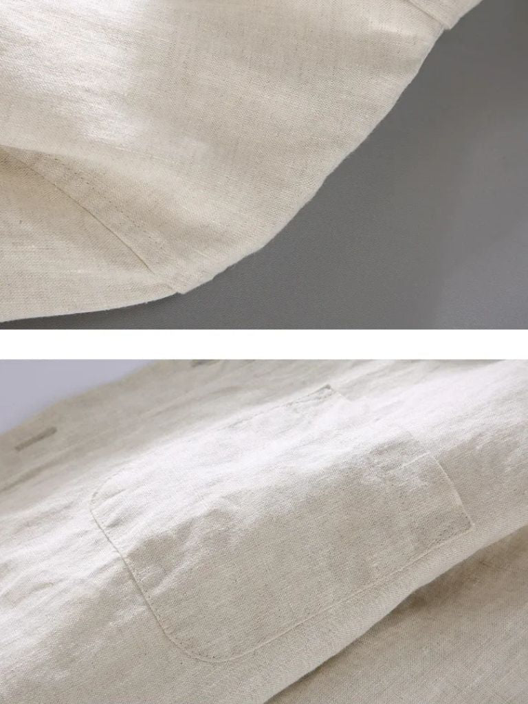 Chemise en lin essentielle à manches longues