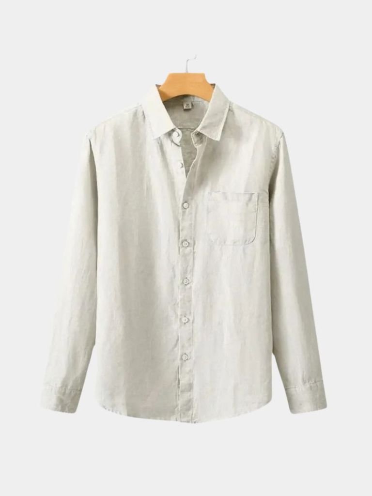 Chemise en lin essentielle à manches longues
