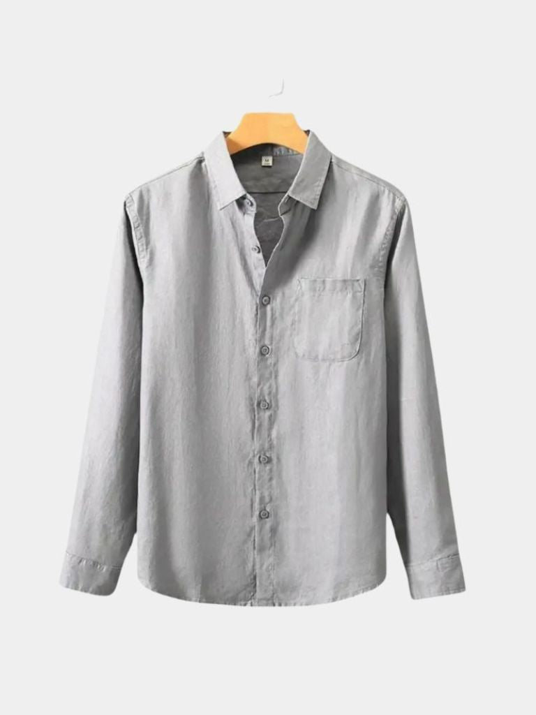 Chemise en lin essentielle à manches longues