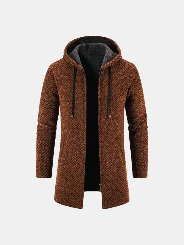 Manteau d’Hiver Tricoté à Capuche – Lugano