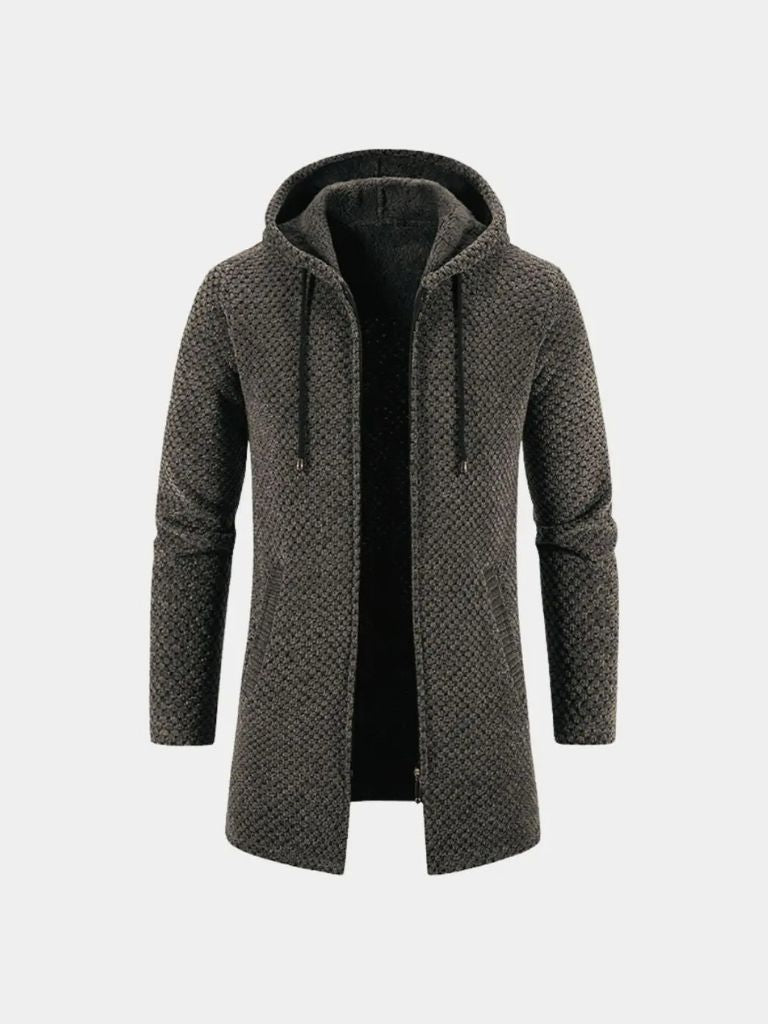 Manteau d’Hiver Tricoté à Capuche – Lugano