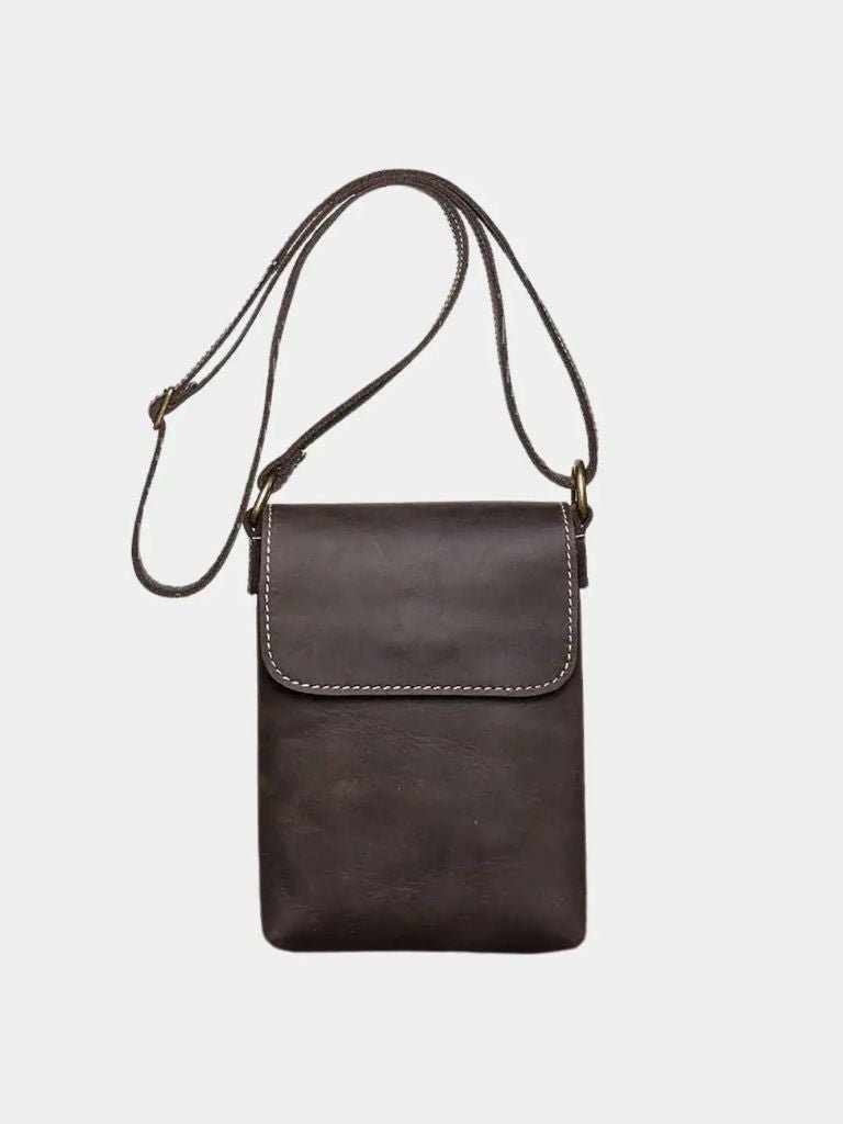 Mini sacoche en cuir pour homme