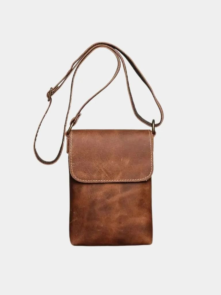 Mini sacoche en cuir pour homme
